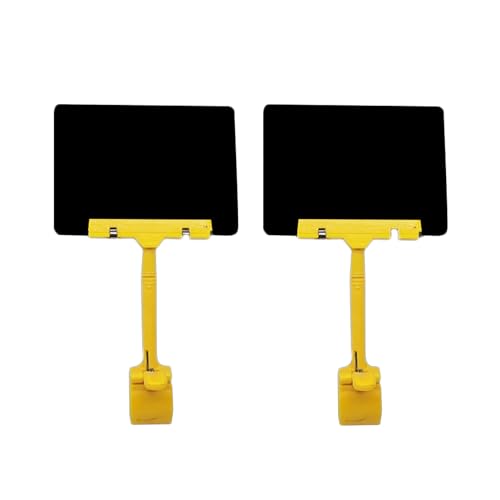 Wiederverwendung von Labelpreisetiketten, 10 Stück Schilderclip mit wiederverwendbarer Tafel, drehbare Warenschild-Display-Tag-Halter aus Kunststoff mit A5-Tafel(Black board) von HKSDKABOP