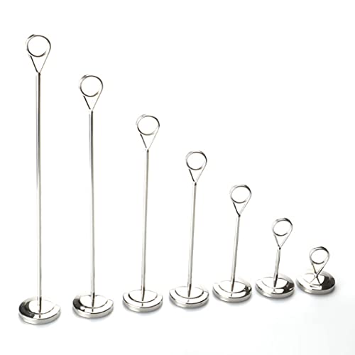 Wiederverwendung von Labelpreisetiketten, 10pcs Stands, Stainless Steel Place Card Holders For Weddings And Party, Round Shape Name Card Holders Picture Note Holder(10.5cm) von HKSDKABOP