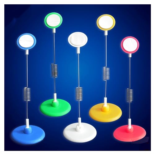 Wiederverwendung von Labelpreisetiketten, 12er-Pack, bunter Disc-Shaker-Clip, drehbare selbstklebende POP-Basis, selbstklebendes Schilderdisplay(Red) von HKSDKABOP