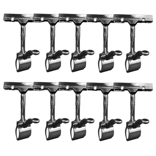 Wiederverwendung von Labelpreisetiketten, Preiskartenständer Kunststoff Schilderhalter Clip 10 Stück drehbar POP Clip-On Style Warenschild Display(Black) von HKSDKABOP