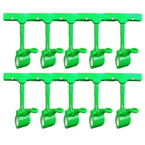 Wiederverwendung von Labelpreisetiketten, Preiskartenständer Kunststoff Schilderhalter Clip 10 Stück drehbar POP Clip-On Style Warenschild Display(Green) von HKSDKABOP