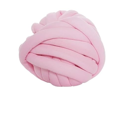 Grober Wollfaden 250 g 2 cm dickes, sperriges, klobiges Garn for Handstricken, Häkeln, weiches, großes Baumwollarmstrickgarn, Spinngarn for Decken (Color : 04-pink) von HKYBCF