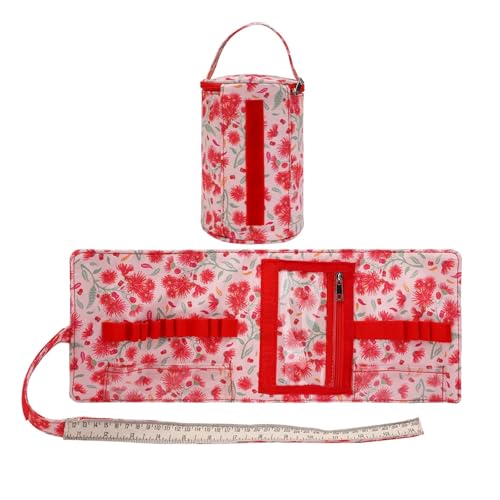 HKYBCF Leere tragbare Strickwollsäcke Garnaufbewahrungstasche Faltbare Cerchet-Haken-Taschen for Nähwerkzeuge Zubehör Geschenk(Empty Bag-B) von HKYBCF