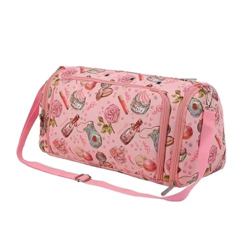 HKYBCF Oxford-Stoff, große Kapazität, Organizer-Tasche for Strickgarn, Reisetasche mit Mehreren Taschen for Häkelnadeln, Zubehör(Pink) von HKYBCF