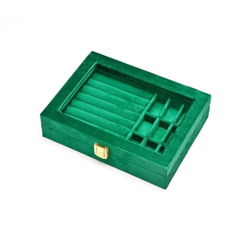 HKYBCF Schmuckkästchen Personalisieren Sie Samt Schmuckschatulle Exquisite Mädchen Rosa Schmuck Aufbewahrungskoffer Frauen Schmuck Organizer(G116) von HKYBCF