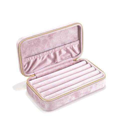HKYBCF Schmuckkästchen Personalisieren Sie Samt Schmuckschatulle Plüsch Tragbare Ring Aufbewahrungsbox Reise Business Schmuck Organizer Einzigartige Geschenke(G118) von HKYBCF