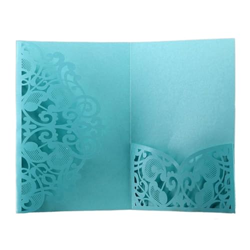 Hochzeitseinladungen Karte 50 Stück lasergeschnittene Hochzeitseinladungskartenhüllen zur individuellen Gestaltung von Gefälligkeiten, Geschäftsgrußkarten, Hochzeitsdekoration, Partyzubehör ( Color : von HKYBCF