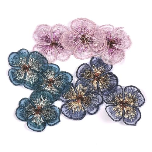 Stickerei Aufnäher 20 Teile/los Blume Spitze Patches for Hut Kleidung Stickerei Mesh Applikationen for Handgemachte Nähen Zubehör Hochzeit Decor 57x47mm(Random mixed) von HKYBCF