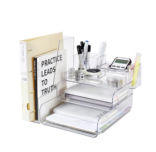 HKeeper Schreibtisch Organizer mit Aktenhalter,3 Tier Briefablage Ablagefächer mit 1 Stifthalter, Schreibtisch Ablage Zeitschriftenhalter für Büro bedarf Dokumentenablage HKeeper Schreibtisch Organizer mit Aktenhalter,3 Tier Briefablage Ablagefächer mit 1 Stifthalter, Schreibtisch Ablage Zeitschriftenhalter für Büro bedarf Dokumentenablage von HKeeper