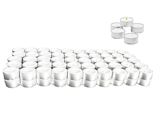 Teelichter weiß ohne Duft Großpackung 36-1000 Stk. | 4 Std. 6Std. 8Std. oder Maxi-Teelichter | aus Paraffinwachs | + GRATIS HL Kauf Block (4 Std. Teelichter + 1 HL Kauf Block, 800) von HLKauf