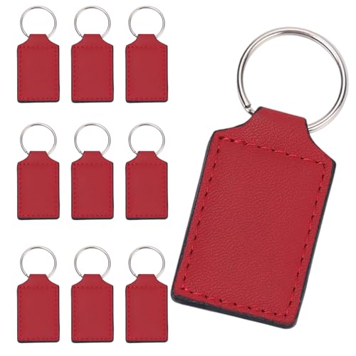 HLBEST 10 Stück Sublimationsrohlinge PU-Leder Schlüsselanhänger anpassbare Wärmeübertragung Schlüsselanhänger Zubehör Kreativer Geburtstag HLBEST 10 Stück Sublimationsrohlinge PU-Leder Schlüsselanhänger anpassbare Wärmeübertragung Schlüsselanhänger Zubehör Kreativer Geburtstag von HLBEST