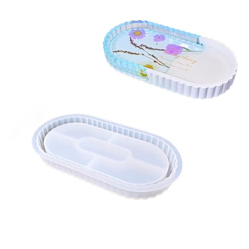 Harzschalenformen Für Epoxidharz Kerzenhalter Schmuckschale Aufbewahrungsschale Oval/runde Formharzplatte Silikonformen von HLBEST