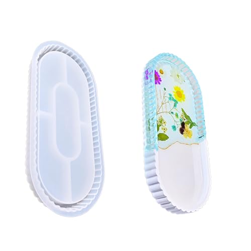 Harzschalenformen Für Epoxidharz Kerzenhalter Schmuckschale Aufbewahrungsschale Oval/runde Formharzplatte Silikonformen Harzschalenformen Für Epoxidharz Kerzenhalter Schmuckschale Aufbewahrungsschale Oval/runde Formharzplatte Silikonformen von HLBEST