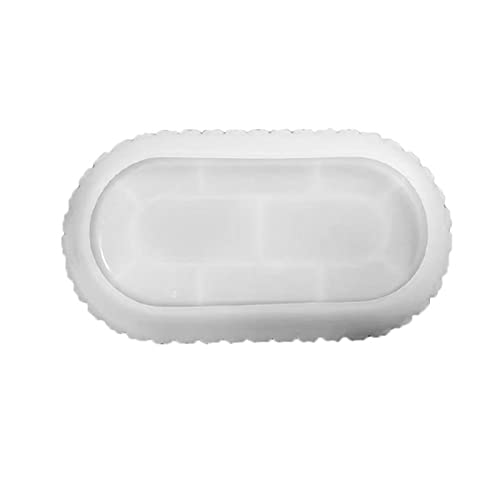 Ovale Kaffeetablett-Form mit Kristall-Herz-Spitze, Epoxidharz, Obstteller, Silikonform für Tisch-Weintablett von HLBEST