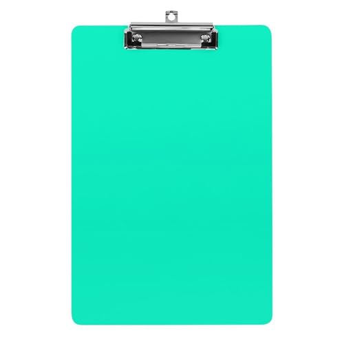 Damen-Klemmbrett aus Acryl mit flachem Clip, Schreibtisch- und Bürobedarf, Zubehör, Grün/Blau von HLBSDM