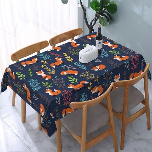 Fox-Tischdecke, 137,2 x 183,9 cm, rechteckige Tischdecke, waschbare Picknick-Tischdecke, Polyester, wasserdichte Tischdecken für Camping, Party, Küche, Urlaub Fox-Tischdecke, 137,2 x 183,9 cm, rechteckige Tischdecke, waschbare Picknick-Tischdecke, Polyester, wasserdichte Tischdecken für Camping, Party, Küche, Urlaub von HLBSDM