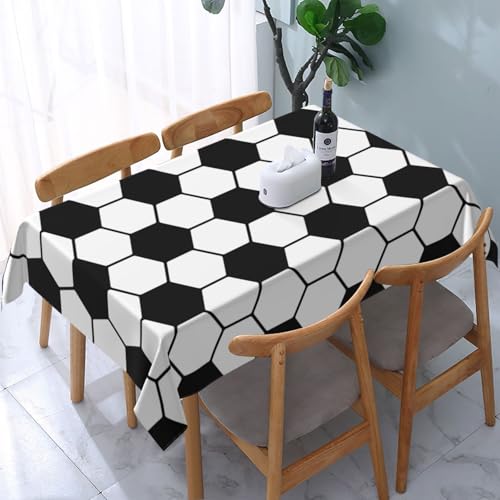 Fußball-Tischdecke, 137,2 x 183,9 cm, rechteckige Tischdecke, waschbar, Picknick-Tischdecke, Polyester, wasserdichte Tischdecken für Camping, Party, Urlaub Fußball-Tischdecke, 137,2 x 183,9 cm, rechteckige Tischdecke, waschbar, Picknick-Tischdecke, Polyester, wasserdichte Tischdecken für Camping, Party, Urlaub von HLBSDM