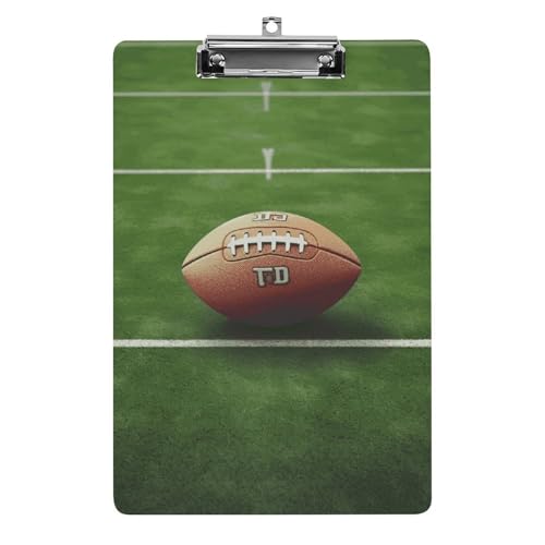 Fußballfeld-Ballsport-Klemmbrett mit Aufhängeloch, 8,5 x 12,5 Zoll, Standard-A4-Acryl-Klemmbrett, ultraleichter und bruchsicherer Papierhalter für Büro, Zuhause von HLBSDM