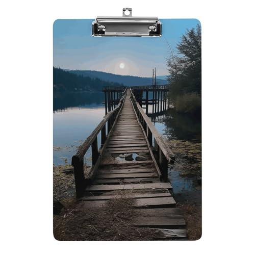 Holzbock von The Water, Klemmbrett mit Loch zum Aufhängen, 21,6 x 31,8 cm, Standard-A4-Klemmbrett aus Acryl, ultraleichter und bruchsicherer Papierhalter für Büro und Zuhause von HLBSDM