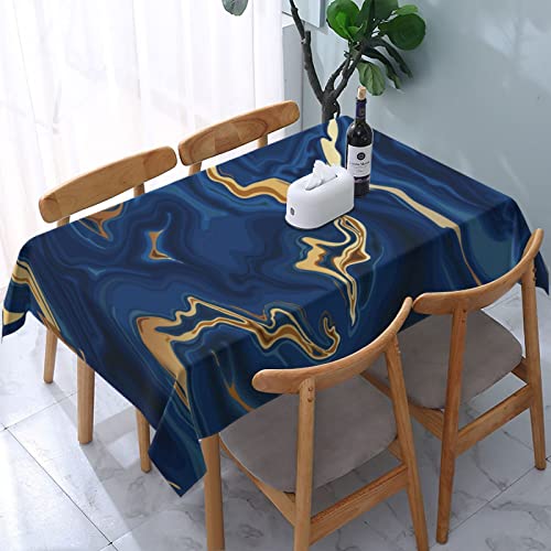 Marmorierte Tischdecke, rechteckig, abwaschbar, wasserdicht, für Partys, 137,2 x 183,9 cm, für Feiertagspicknicks, Herbstdekorationen, Küche, Blau Marmorierte Tischdecke, rechteckig, abwaschbar, wasserdicht, für Partys, 137,2 x 183,9 cm, für Feiertagspicknicks, Herbstdekorationen, Küche, Blau von HLBSDM