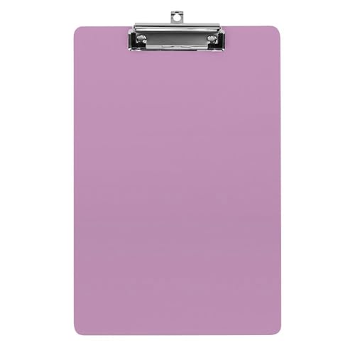 Modisches Klemmbrett aus Acryl mit flachem Clip, Schreibtisch- und Bürobedarf, Zubehör für Damen und Herren, Pink von HLBSDM