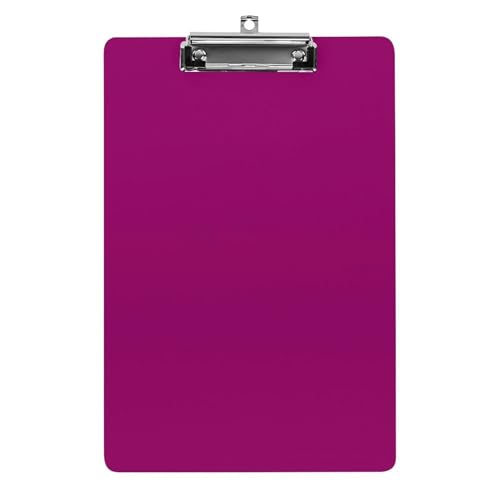 Modisches Klemmbrett aus Acryl mit flachem Clip, Schreibtisch- und Bürobedarf, Zubehör für Damen und Herren, Violett/Rot von HLBSDM