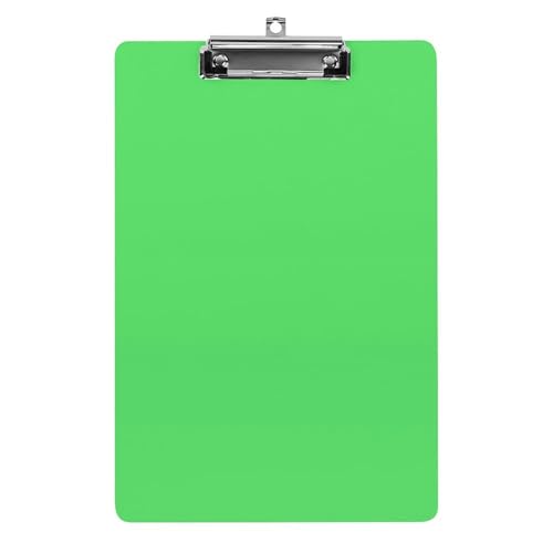 Niedliches Klemmbrett aus Acryl, Standardbuchstaben, Größe A4, Schreibtisch, Bürobedarf, Zubehör, Grün von HLBSDM