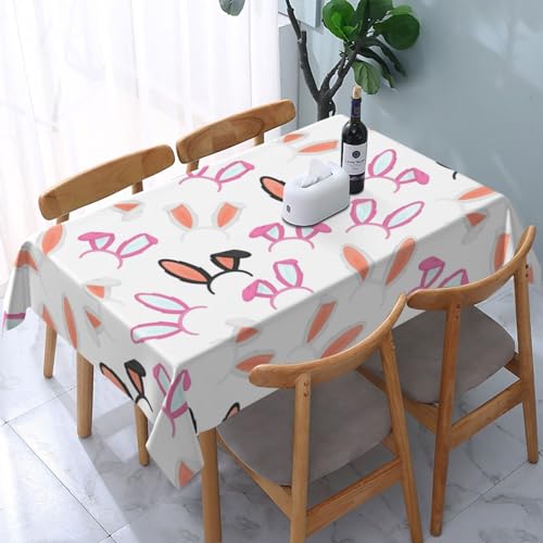 Rechteckige Ostertischdecke, waschbare Tischdecke, wasserdicht, Party-Tischdecke für Camping, Urlaub, Picknick, Herbstdekoration, Küche (137,2 x 183,9 cm) von HLBSDM