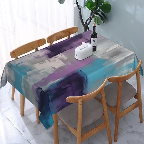 Rechteckige Tischdecke mit lila-Blauer Marmorstruktur, wasserdicht, abwischbar, waschbar, Tischdecke aus Polyestergewebe für Esszimmer, Party, Küche, Dekoration, Outdoor, Camping, Picknick, 137,2 x Rechteckige Tischdecke mit lila-Blauer Marmorstruktur, wasserdicht, abwischbar, waschbar, Tischdecke aus Polyestergewebe für Esszimmer, Party, Küche, Dekoration, Outdoor, Camping, Picknick, 137,2 x von HLBSDM