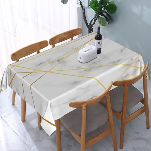 Rechteckige Tischdecke mit moderner Marmorstruktur, wasserdicht, abwischbar, waschbar, Tischdecke aus Polyestergewebe für Esszimmer, Party, Küche, Dekoration, Outdoor, Camping, Picknick, 137,2 x 18 Rechteckige Tischdecke mit moderner Marmorstruktur, wasserdicht, abwischbar, waschbar, Tischdecke aus Polyestergewebe für Esszimmer, Party, Küche, Dekoration, Outdoor, Camping, Picknick, 137,2 x 18 von HLBSDM