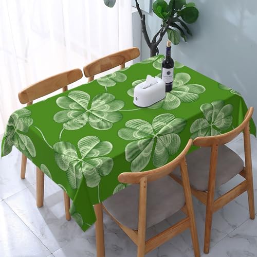 Rechteckige Tischdecke zum St. Patrick's Day, waschbare Tischdecke, wasserdicht, für Partys, Camping, Urlaub, Picknick, Küche (137,2 x 183,9 cm) von HLBSDM