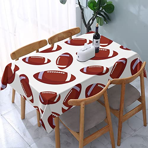 Tischdecke mit Fußballmotiv, rechteckig, waschbar, wasserdicht, für Partys, 137,2 x 183,9 cm, für Feiertagspicknicks, Herbstdekorationen, Küche Tischdecke mit Fußballmotiv, rechteckig, waschbar, wasserdicht, für Partys, 137,2 x 183,9 cm, für Feiertagspicknicks, Herbstdekorationen, Küche von HLBSDM