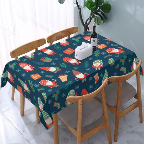 Tischdecke mit Gnomen, 137,2 x 183,9 cm, rechteckig, waschbar, Picknicktischdecke, Polyester, wasserdicht, Tischdecken für Party, Küche, Urlaub, Camping Tischdecke mit Gnomen, 137,2 x 183,9 cm, rechteckig, waschbar, Picknicktischdecke, Polyester, wasserdicht, Tischdecken für Party, Küche, Urlaub, Camping von HLBSDM