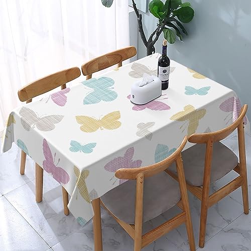 Tischdecke mit Schmetterlingsmotiv, rechteckig, waschbar, wasserdicht, für Partys, 137,2 x 183,9 cm, für Feiertags-Picknicks, Herbstdekorationen, Küche Tischdecke mit Schmetterlingsmotiv, rechteckig, waschbar, wasserdicht, für Partys, 137,2 x 183,9 cm, für Feiertags-Picknicks, Herbstdekorationen, Küche von HLBSDM