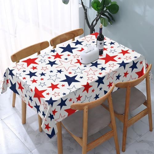 Tischdecke zum 4. Juli, 137,2 x 183,9 cm, rechteckig, waschbar, Polyester, Picknick-Tischdecken, wasserdicht, für Camping, Urlaub, Party, Outdoor Tischdecke zum 4. Juli, 137,2 x 183,9 cm, rechteckig, waschbar, Polyester, Picknick-Tischdecken, wasserdicht, für Camping, Urlaub, Party, Outdoor von HLBSDM