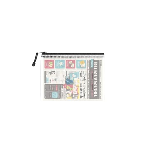 HLDInie Netztasche, B5 Reißverschlusstasche zur Organisation der Aufbewahrung, wasserdichte Reißverschlusstasche, B5 Briefgröße, Dokumententasche für Schule und Bürobedarf (schwarz) von HLDInie