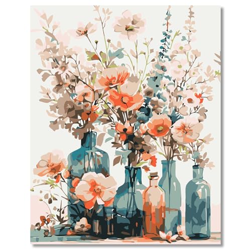 HLEIUKT Malen Nach Zahlen Erwachsene Blumen, Malen Nach Zahlen Erwachsene Anfänger, Paint by Numbers DIY Ölgemälde Leinwand Kit für Home Wand Dekor Ohne Rahmen 40X50CM HLEIUKT Malen Nach Zahlen Erwachsene Blumen, Malen Nach Zahlen Erwachsene Anfänger, Paint by Numbers DIY Ölgemälde Leinwand Kit für Home Wand Dekor Ohne Rahmen 40X50CM von HLEIUKT