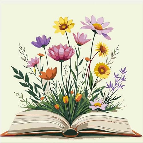 Malen Nach Zahlen Erwachsene Blumen, Anfänger DIY Handgemalt Ölgemälde Kit, Paint by Numbers für Home Wand Dekor Ohne Rahmen 40X40CM Malen Nach Zahlen Erwachsene Blumen, Anfänger DIY Handgemalt Ölgemälde Kit, Paint by Numbers für Home Wand Dekor Ohne Rahmen 40X40CM von HLEIUKT