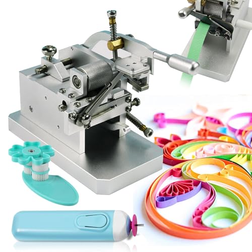 HLGKBY Papier-Quilling-Set, Fringer-Schneidemaschine mit 0,3–4 mm Verstellbarer Fransenbreite, elektrischem Quilling-Papierstift und DIY-Roller-Quilting-Werkzeugen, Quilling-Art-Hilfsset von HLGKBY