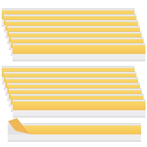 HLIWS 15 Stück 4 * 30cm Selbstklebende Etikettenhalter,Transparent Preisschild Etikettenhalter,Regal Tag-Halter,für Supermarkt Bücherregal Schule(Ohne Papier) von HLIWS
