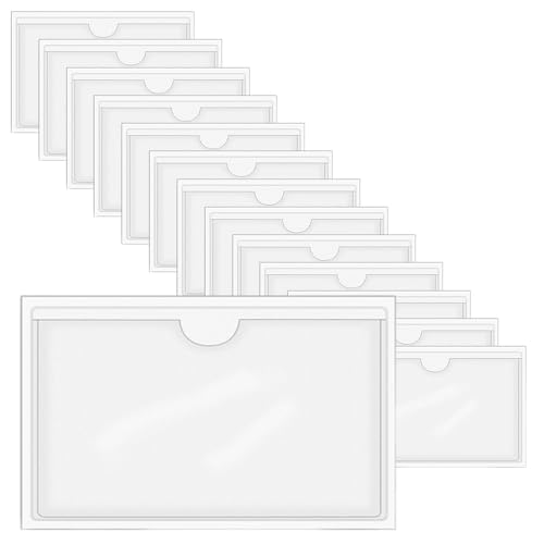 HLIWS Selbstklebend Visitenkarten Taschen-15 Stück Etikettenhalter SelbstklebendTransparent Scheckkartenhülle,zum Schutz Ihrer Karten oder Fotos(Innenformat:15.5 * 10.5cm) von HLIWS
