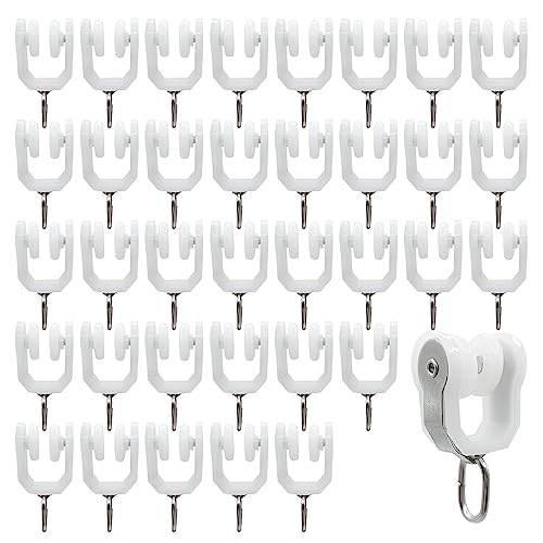 HLIWS Vorhangrolle-36 Stück Rostfreier Stahl Äußere Schiene Rollvorhang Haken,Gardinenstangen Rollen,für Gardinenstange mit Schienenvorhangsystem HLIWS Vorhangrolle-36 Stück Rostfreier Stahl Äußere Schiene Rollvorhang Haken,Gardinenstangen Rollen,für Gardinenstange mit Schienenvorhangsystem von HLIWS