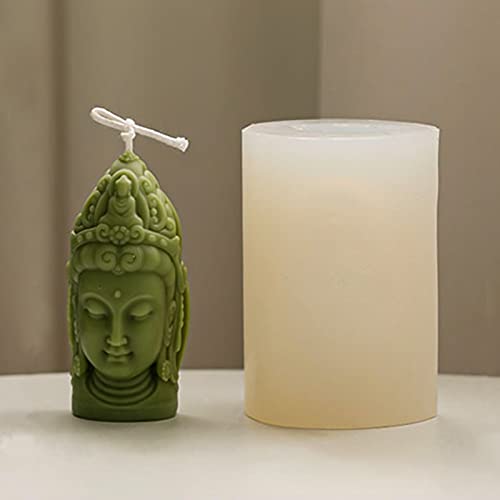 3D Silikon Kerzenform Buddha, Silikonform Kerzen Gießform Kerzenform Zum Gießen DIY Kerzengießform Handgemacht Kerzen Formen Für Kerzen Machen, Aromatherapie, Seife (B) von HLJS