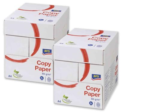 aro Kopierpapier Druckerpapier Universalpapier DIN A4-80 g/m² Diverse Mengen (Aro 5000 Blatt & 1x HLKauf-Produkt) von HLKauf