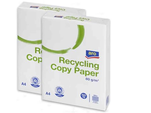 aro Kopierpapier Druckerpapier Universalpapier DIN A4-80 g/m² Diverse Mengen (Aro Recycling 1000 Blatt & 1x HLKauf-Produkt) von HLKauf