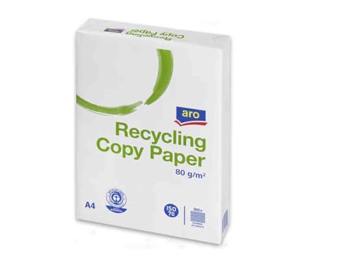 aro Kopierpapier Druckerpapier Universalpapier DIN A4-80 g/m² Diverse Mengen (Aro Recycling 500 Blatt & 1x HLKauf-Produkt) von HLKauf