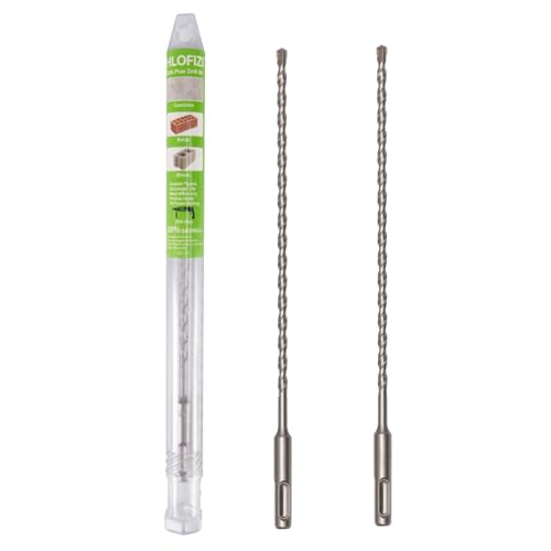 HLOFIZI 1/4 Zoll x 30,5 cm Steinbohrer 1/4 Zoll SDS Plus Hammer Betonbohrer für Block, Ziegel, Stein, 2 Stück HLOFIZI 1/4 Zoll x 30,5 cm Steinbohrer 1/4 Zoll SDS Plus Hammer Betonbohrer für Block, Ziegel, Stein, 2 Stück von HLOFIZI