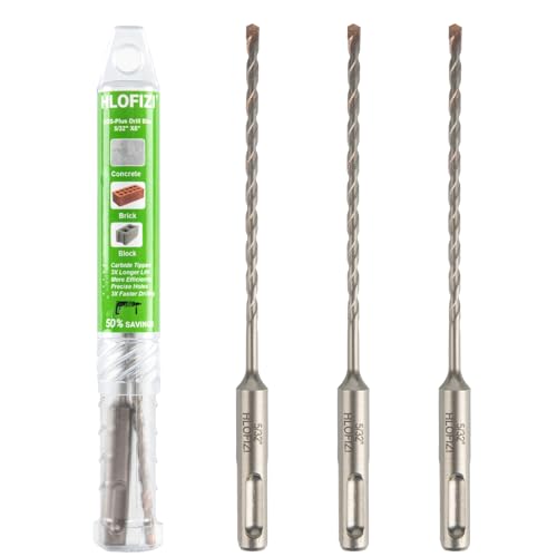 HLOFIZI 5/32 Zoll x 6-1/4 Zoll Steinbohrer 5/32 Zoll SDS Plus Hammerbetonbohrer für Block, Ziegel, Stein, 3 Stück HLOFIZI 5/32 Zoll x 6-1/4 Zoll Steinbohrer 5/32 Zoll SDS Plus Hammerbetonbohrer für Block, Ziegel, Stein, 3 Stück von HLOFIZI