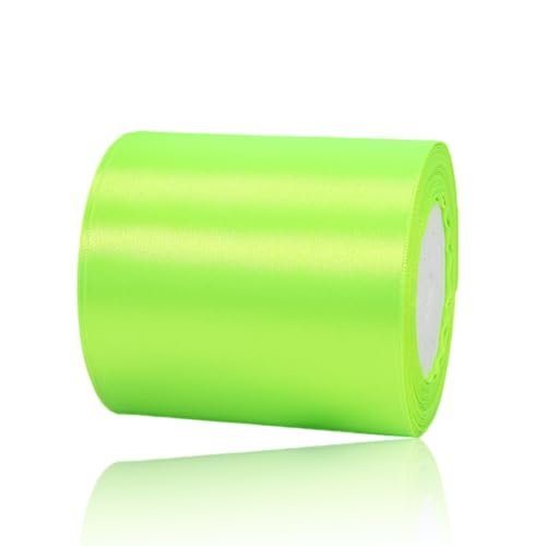 Neongrünes Satinband, 10,2 cm x 22,7 m, Satin-Stoffband für Bastelarbeiten, Geschenkverpackungen, Schleifen, Kränze, Blumensträuße, Stuhlschärpe, Weihnachts- und Hochzeitsfeier-Dekorationen Neongrünes Satinband, 10,2 cm x 22,7 m, Satin-Stoffband für Bastelarbeiten, Geschenkverpackungen, Schleifen, Kränze, Blumensträuße, Stuhlschärpe, Weihnachts- und Hochzeitsfeier-Dekorationen von HLOMVE