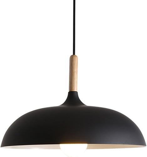 HLRTBCN Industrielle farbige Pendelleuchten für Innendekoration, Pendelleuchte aus Holz, elegante Boho-Deckenleuchte, Heimdekoration, kreativer Metallschirm für Kit von HLRTBCN